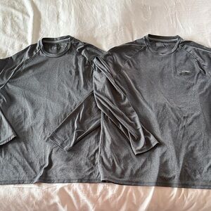 Under Armour Men's Dark Gray Long Sleeve Shirts | LARGE | smoke free | TWO SHIRT